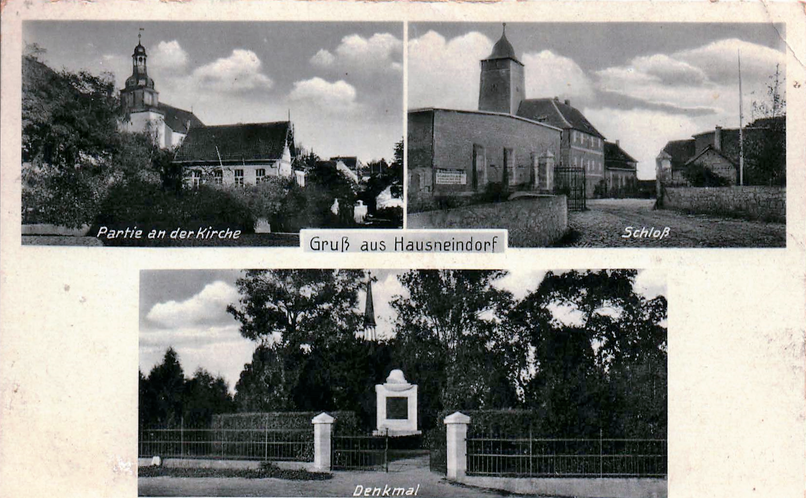 Ansichtskarte von Hausneindorf. Vermutlich aus den 1940iger Jahren.