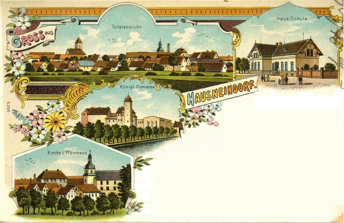 Hausneindorf, Postkarte von 1904